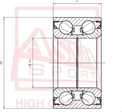 ASVA DAC40800040 - Roulement de roue cwaw.fr