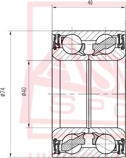 ASVA DAC40740040 - Roulement de roue cwaw.fr