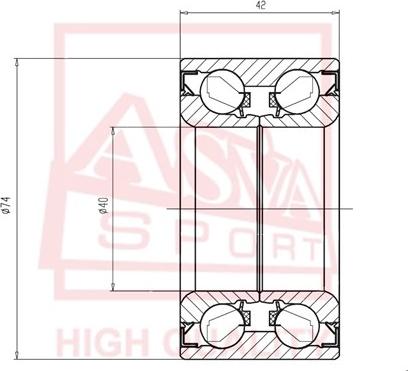 ASVA DAC40740042 - Roulement de roue cwaw.fr