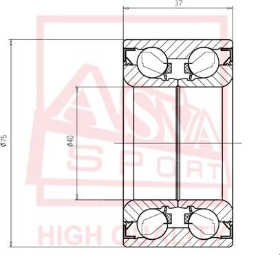 ASVA DAC40750037 - Roulement de roue cwaw.fr