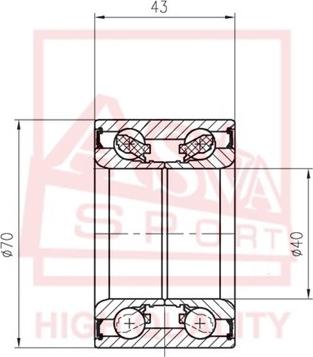 ASVA DAC40700043 - Roulement de roue cwaw.fr