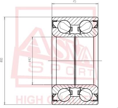 ASVA DAC42800045 - Roulement de roue cwaw.fr