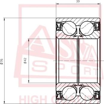 ASVA DAC42760039 - Roulement de roue cwaw.fr