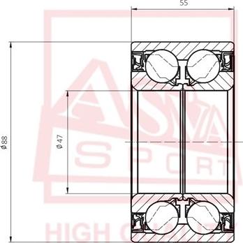 ASVA DAC47880055 - Roulement de roue cwaw.fr