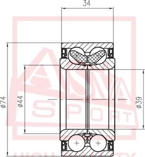 ASVA DAC39740036-34 - Roulement de roue cwaw.fr