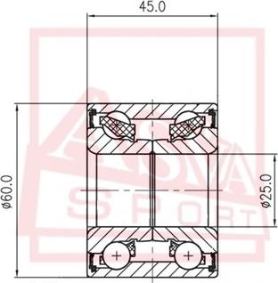 ASVA DAC25600045 - Roulement de roue cwaw.fr