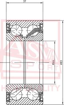 ASVA DACM44830037 - Roulement de roue cwaw.fr