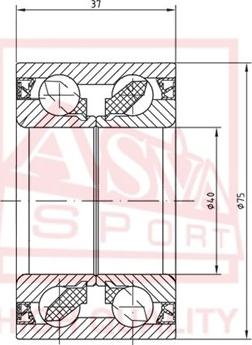 ASVA DACM40750037 - Roulement de roue cwaw.fr