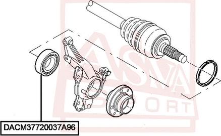 ASVA DACM37720037A96 - Roulement de roue cwaw.fr