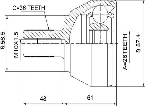 ASVA FD-F2 - Jeu de joints, arbre de transmission cwaw.fr