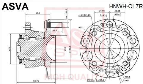 ASVA HNWH-CL7R - Moyeu de roue cwaw.fr