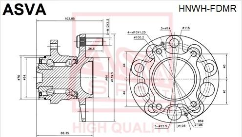 ASVA HNWH-FDMR - Moyeu de roue cwaw.fr