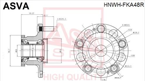 ASVA HNWH-FKA48R - Moyeu de roue cwaw.fr