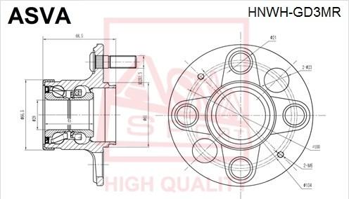 ASVA HNWH-GD3MR - Moyeu de roue cwaw.fr