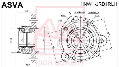 ASVA HNWH-JRD1RLH - Moyeu de roue cwaw.fr