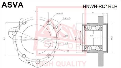 ASVA HNWH-RD1RLH - Moyeu de roue cwaw.fr