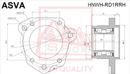 ASVA HNWH-RD1RRH - Moyeu de roue cwaw.fr