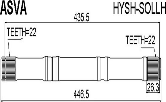 ASVA HYSH-SOLLH - Arbre de transmission cwaw.fr