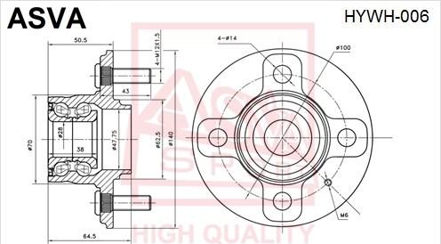 ASVA HYWH-006 - Moyeu de roue cwaw.fr