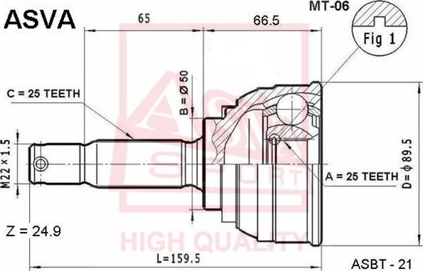 ASVA MT-06 - Jeu de joints, arbre de transmission cwaw.fr