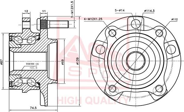 ASVA MTWH-NA4MF - Moyeu de roue cwaw.fr