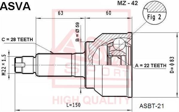 ASVA MZ-42 - Jeu de joints, arbre de transmission cwaw.fr