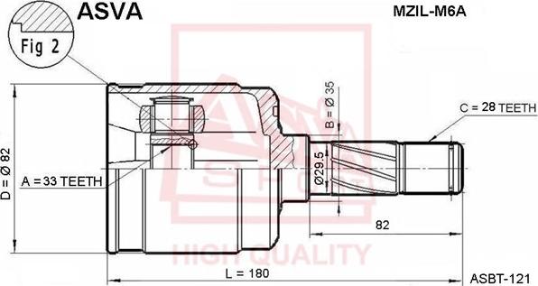 ASVA MZIL-M6A - Jeu de joints, arbre de transmission cwaw.fr