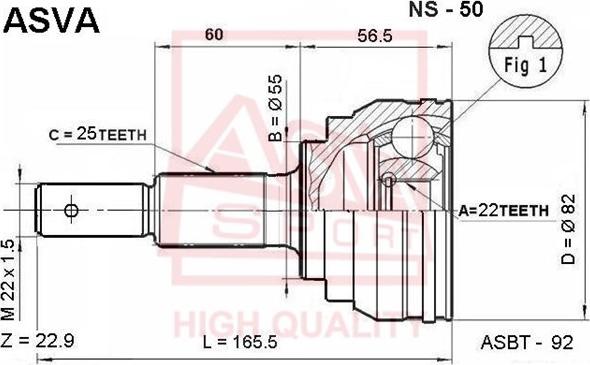 ASVA NS-50 - Jeu de joints, arbre de transmission cwaw.fr