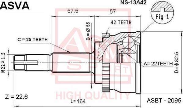 ASVA NS-13A42 - Jeu de joints, arbre de transmission cwaw.fr