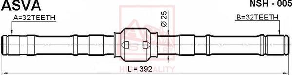 ASVA NSH-005 - Arbre de transmission cwaw.fr