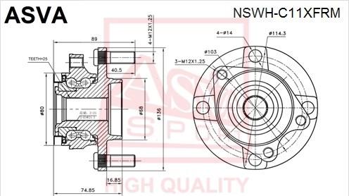 ASVA NSWH-C11XFRM - Moyeu de roue cwaw.fr