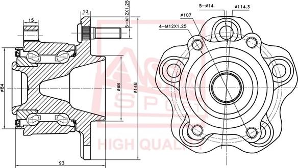 ASVA NSWH-J32MR - Moyeu de roue cwaw.fr