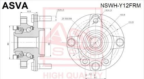 ASVA NSWH-Y12FRM - Moyeu de roue cwaw.fr