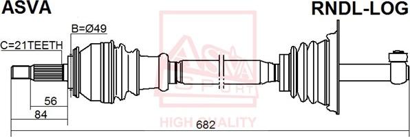 ASVA RNDL-LOG - Arbre de transmission cwaw.fr