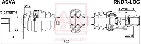 ASVA RNDR-LOG - Arbre de transmission cwaw.fr