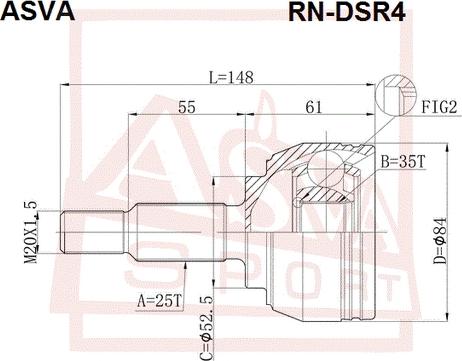 ASVA RN-DSR4 - Jeu de joints, arbre de transmission cwaw.fr