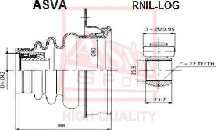 ASVA RNIL-LOG - Jeu de joints, arbre de transmission cwaw.fr