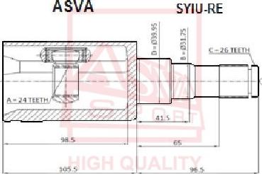 ASVA SYIU-RE - Jeu de joints, arbre de transmission cwaw.fr