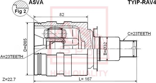 ASVA TYIP-RAV4 - Jeu de joints, arbre de transmission cwaw.fr