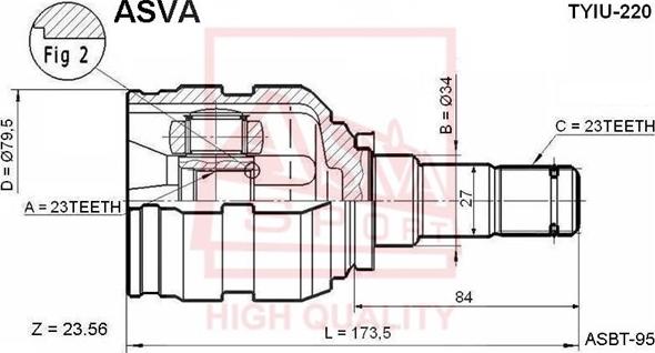 ASVA TYIU-220 - Jeu de joints, arbre de transmission cwaw.fr