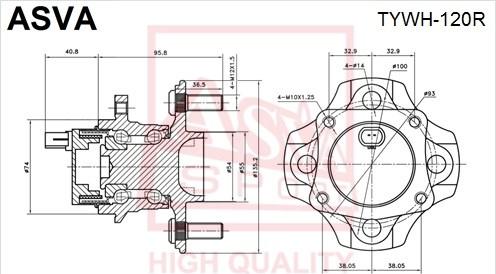 ASVA TYWH-120R - Moyeu de roue cwaw.fr