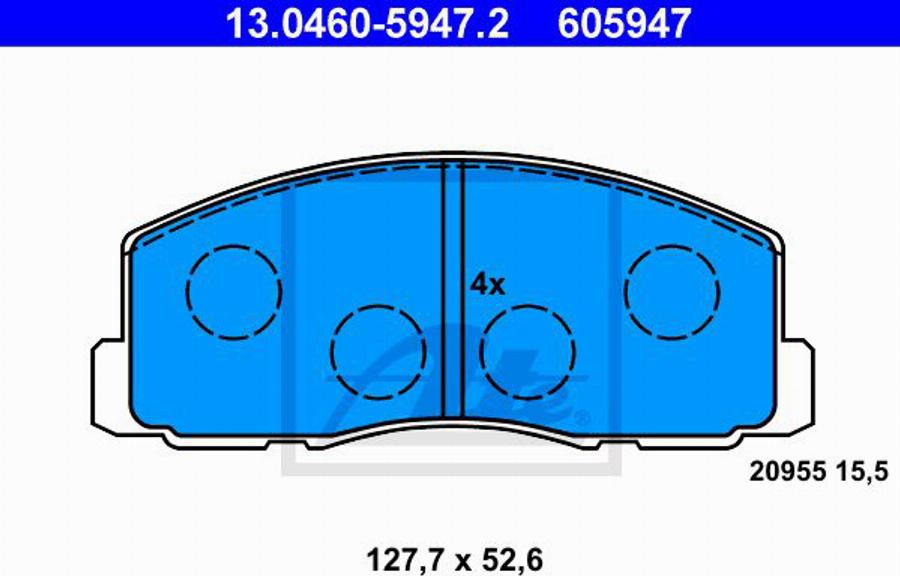 ATE 605947 - Kit de plaquettes de frein, frein à disque cwaw.fr