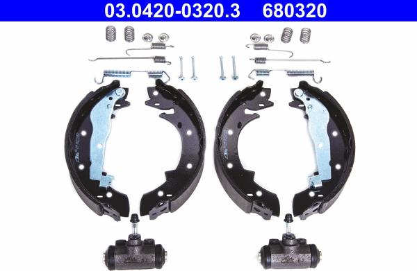 ATE 03.0420-0320.3 - Jeu de mâchoires de frein cwaw.fr