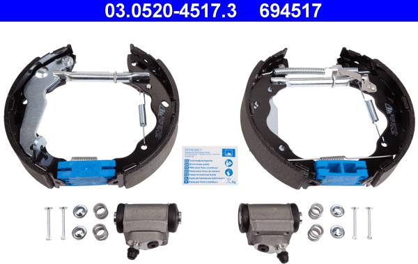 ATE 03.0520-4517.3 - Jeu de mâchoires de frein cwaw.fr