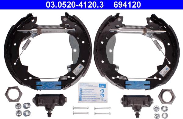 ATE 03.0520-4120.3 - Jeu de mâchoires de frein cwaw.fr