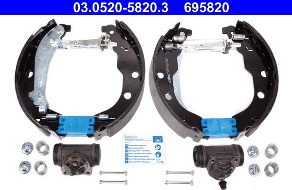 ATE 03.0520-5820.3 - Jeu de mâchoires de frein cwaw.fr