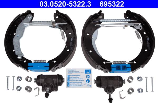 ATE 03.0520-5322.3 - Jeu de mâchoires de frein cwaw.fr