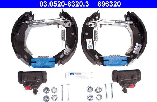 ATE 03.0520-6320.3 - Jeu de mâchoires de frein cwaw.fr