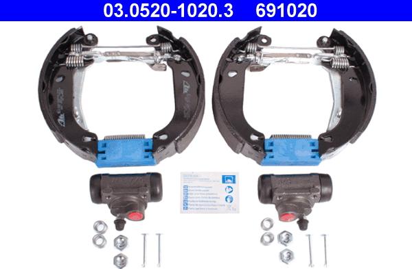 ATE 03.0520-1020.3 - Jeu de mâchoires de frein cwaw.fr