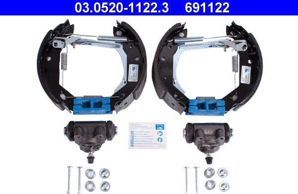 ATE 03.0520-1122.3 - Jeu de mâchoires de frein cwaw.fr
